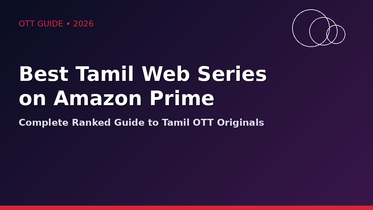 Best Tamil web series on Amazon Prime 2026 guide cover image