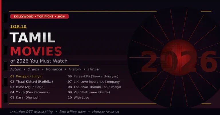Top 10 Tamil movies of 2026 including Karuppu, Kara, Blast and Thaai Kizhavi — Kollywood's must-watch list